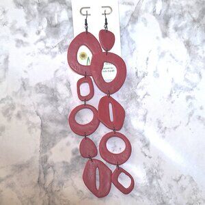 Long Light Red Wonderfull Earrings